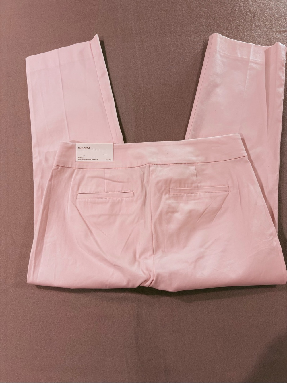 Ann Taylor Coquette Preppy Petite Work Pants NWT size 6P The Crop Mid Rise Slim - Picture 7 of 8
